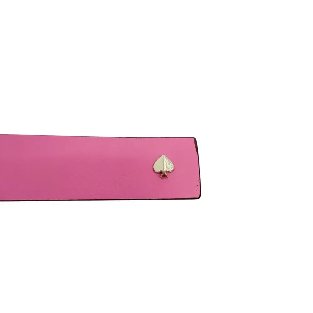 KATE SPADE New York Spade Belt in Rhododendron Grove / Pale Gold M